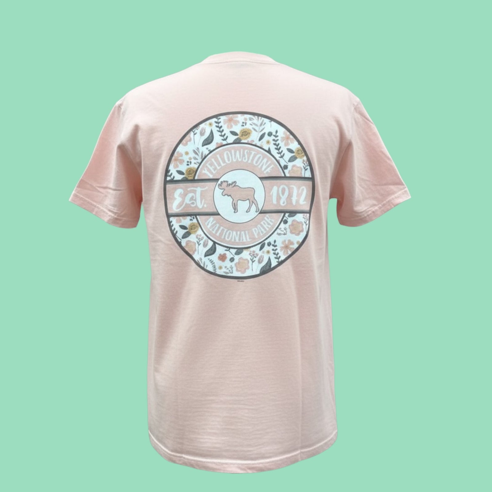 Peachy Floral Moose T-Shirt                                                #SB18796