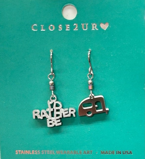 I'd Rather Be Camping Earrings