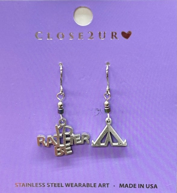 I'd Rather be Tenting Earrings