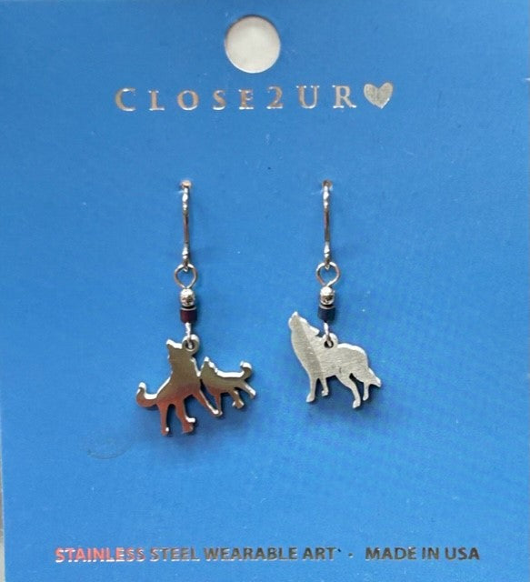 Wolf Earrings