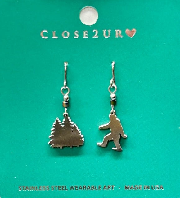 Bigfoot/Tree Earrings