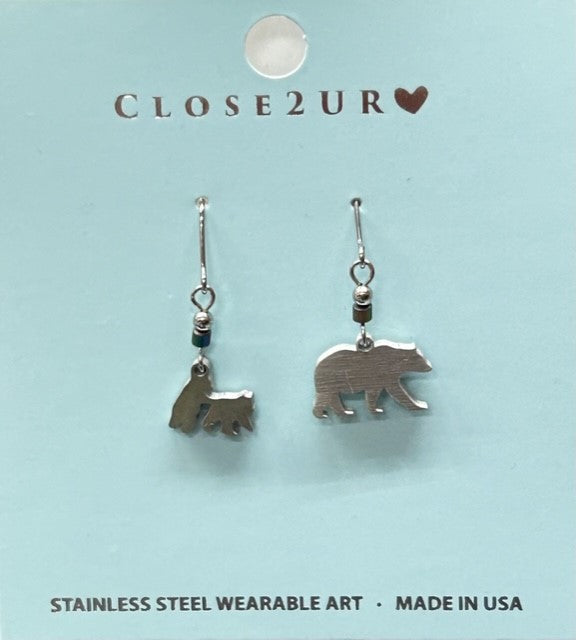 Bear and 2 Cubs Earrings