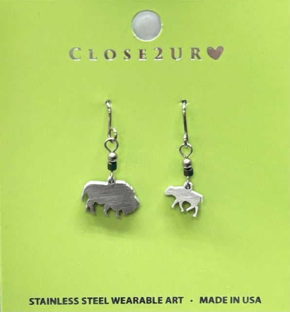 Bison & Calf Earrings
