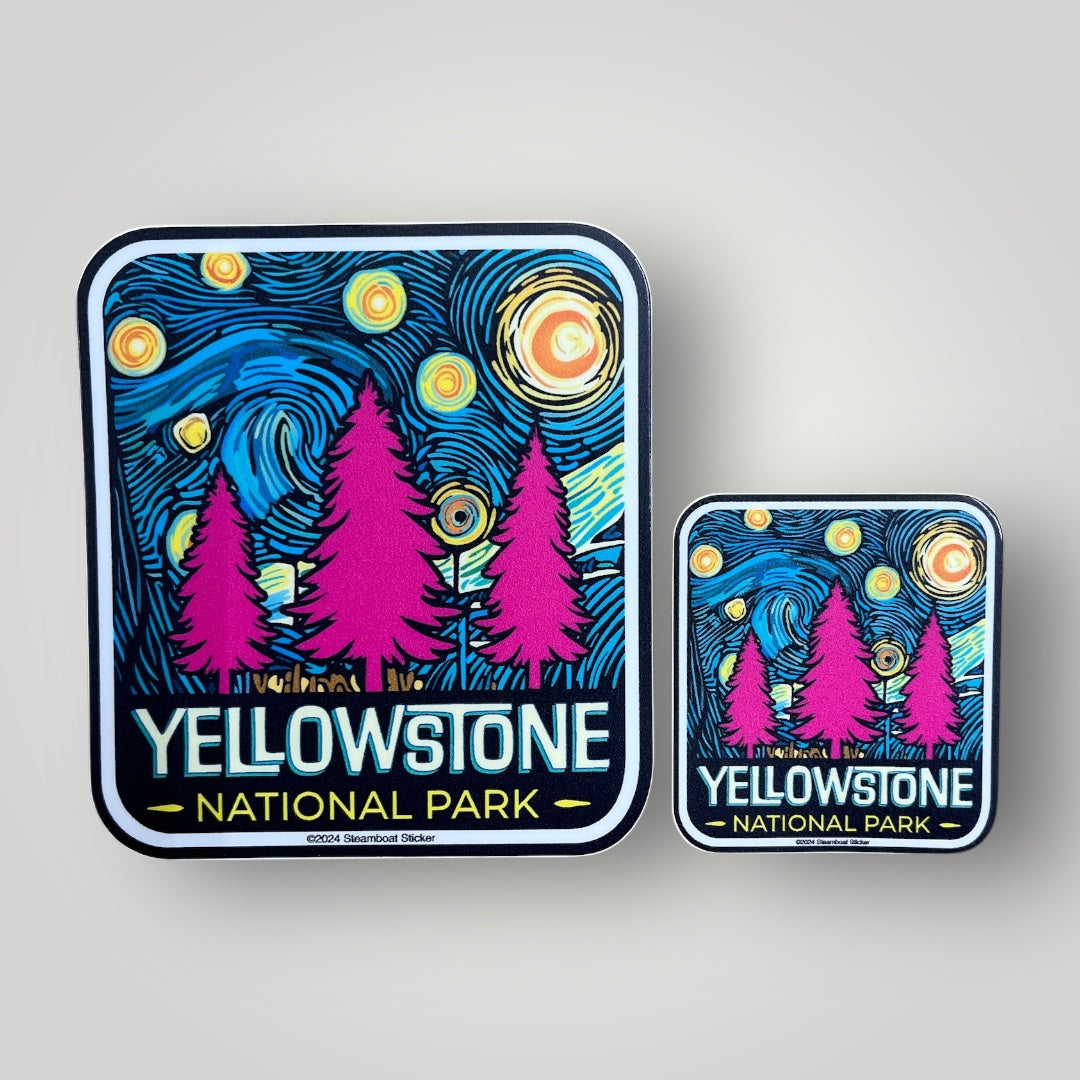 Starry Night Pines Sticker