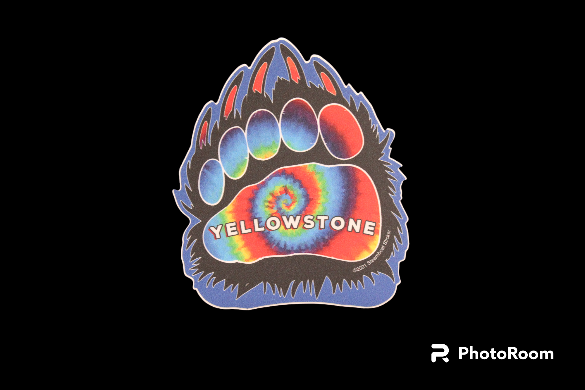 Bear Paw Dyed Sticker