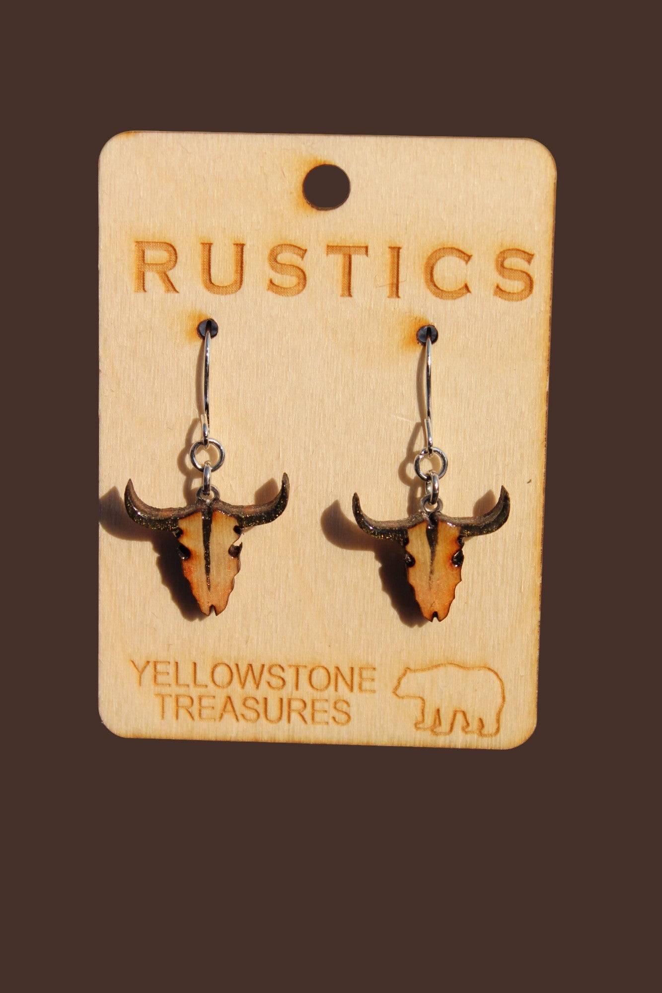 Earrings Steer Skull