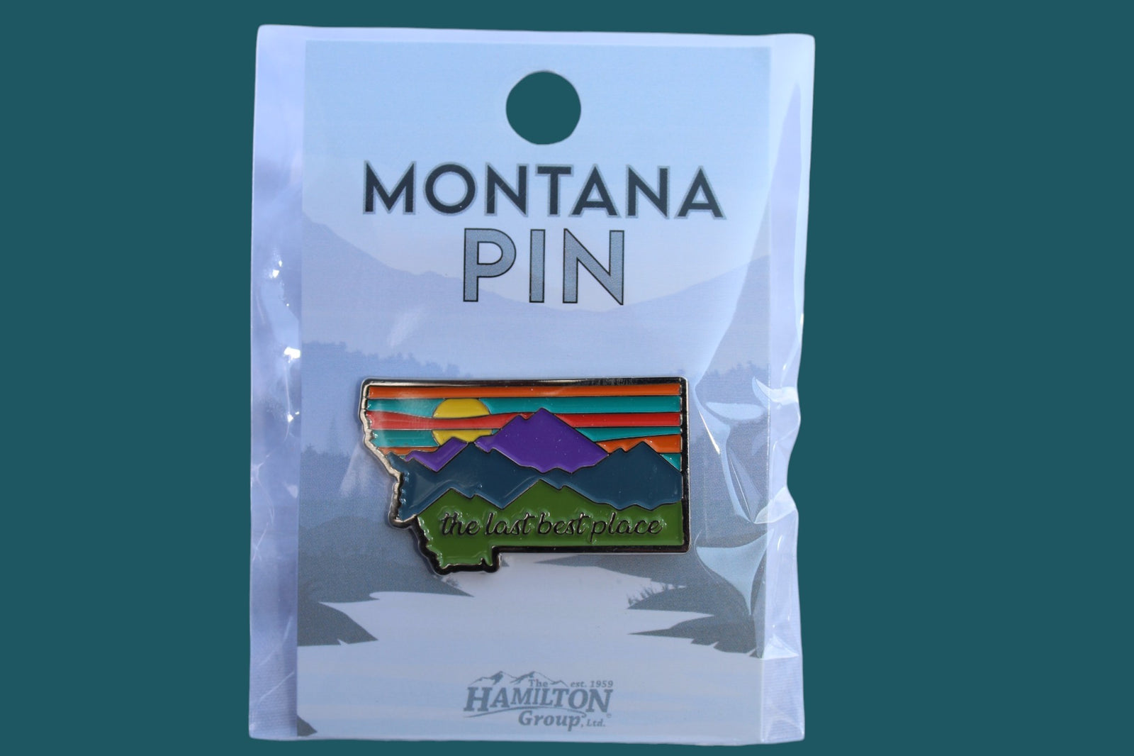 MT State Shaped Colorful Pin