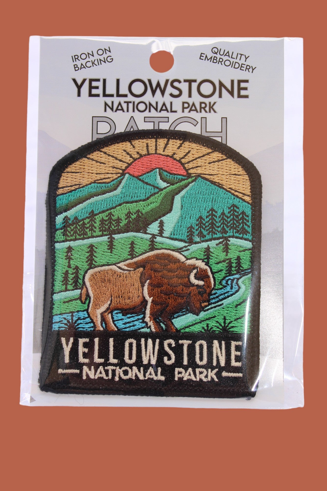 YNP Stained Glass Buffalo Patch            #895-9817