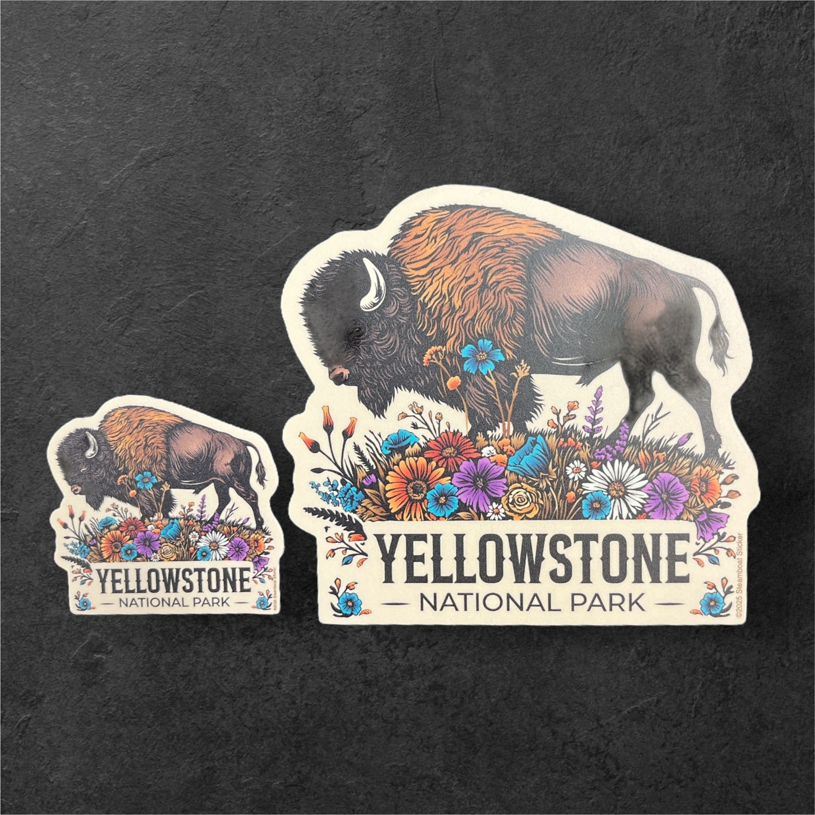 Blooming Meadow Bison Sticker