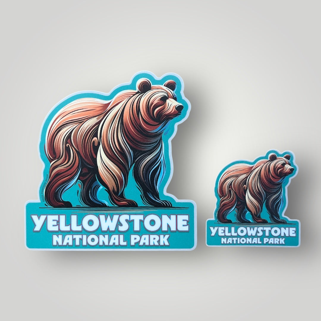 Flowing Grizzly Sticker