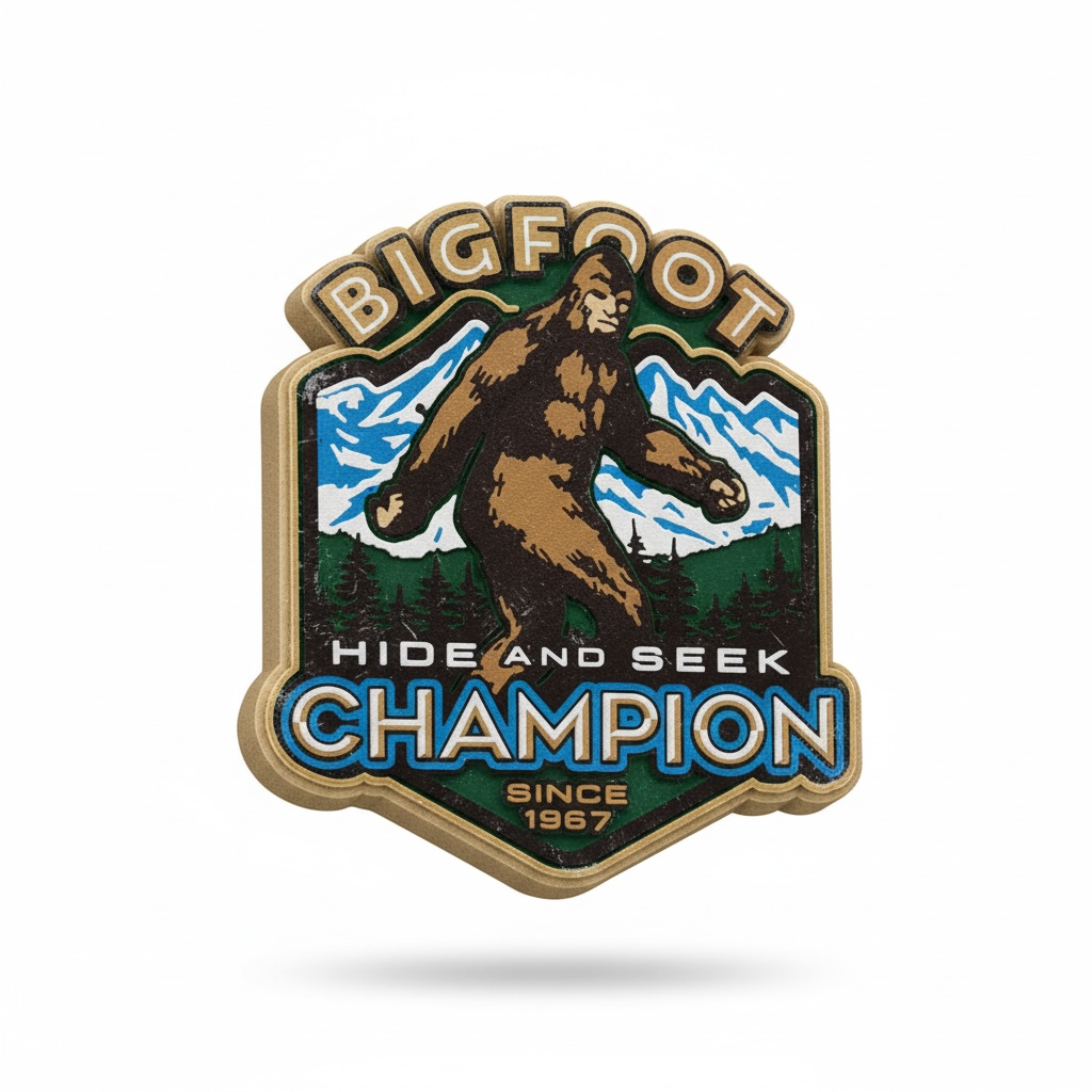 Bigfoot Hide & Seek Rubber Magnet             GFT0468