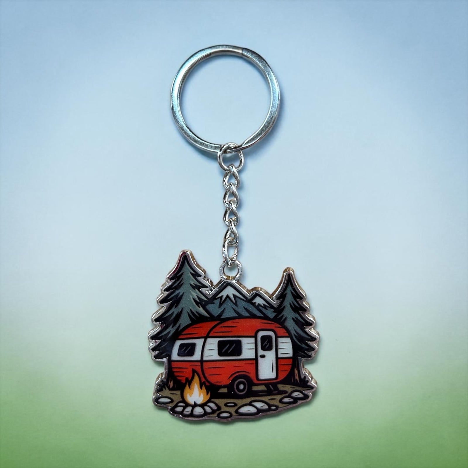 Red Camper Scene Keychain             GFT0267