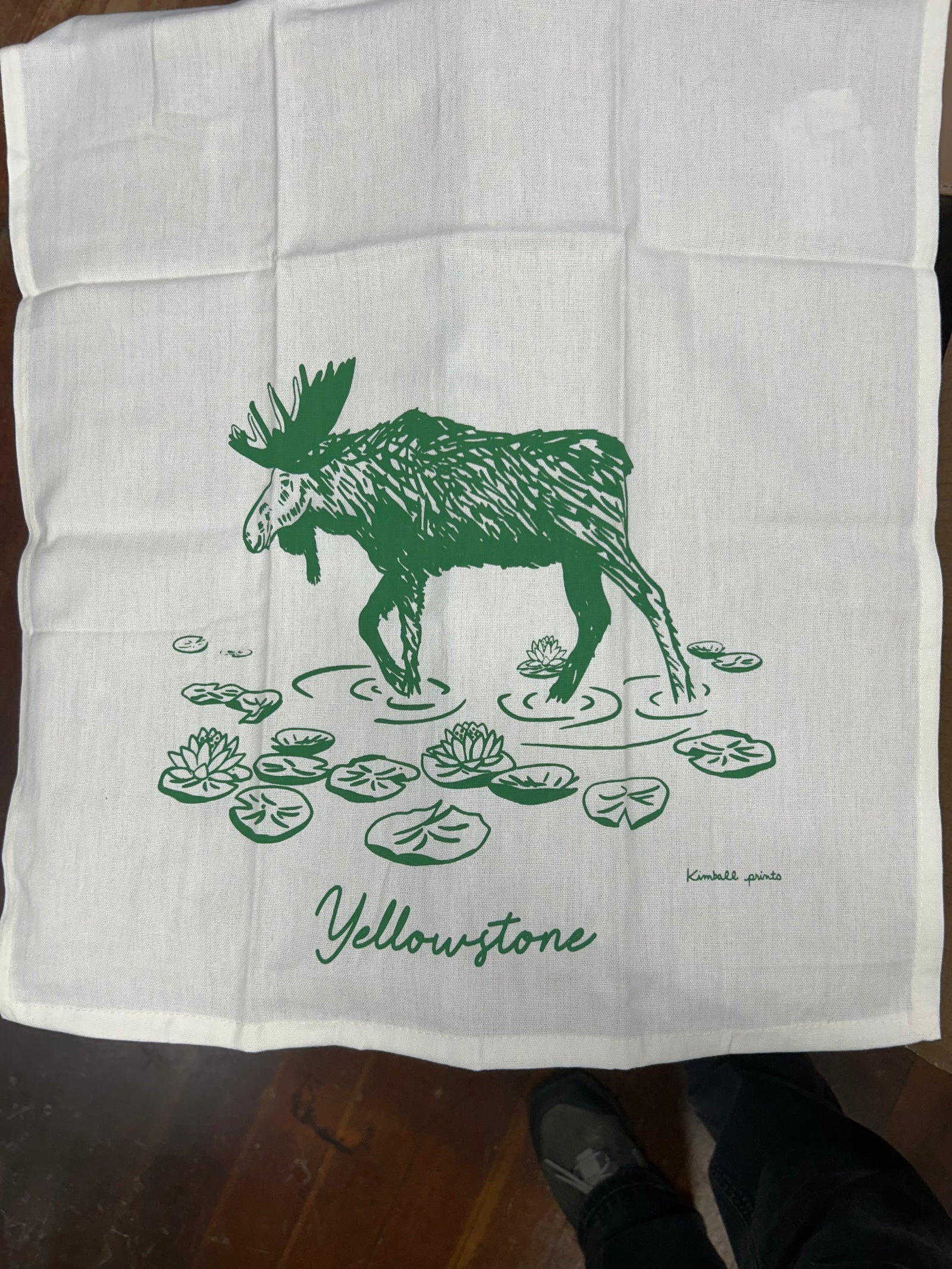 Moose and Lily Pads Tea Towel