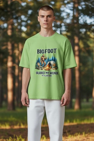 Bigfoot Stole My Weiner in Yellowstone T-Shirt