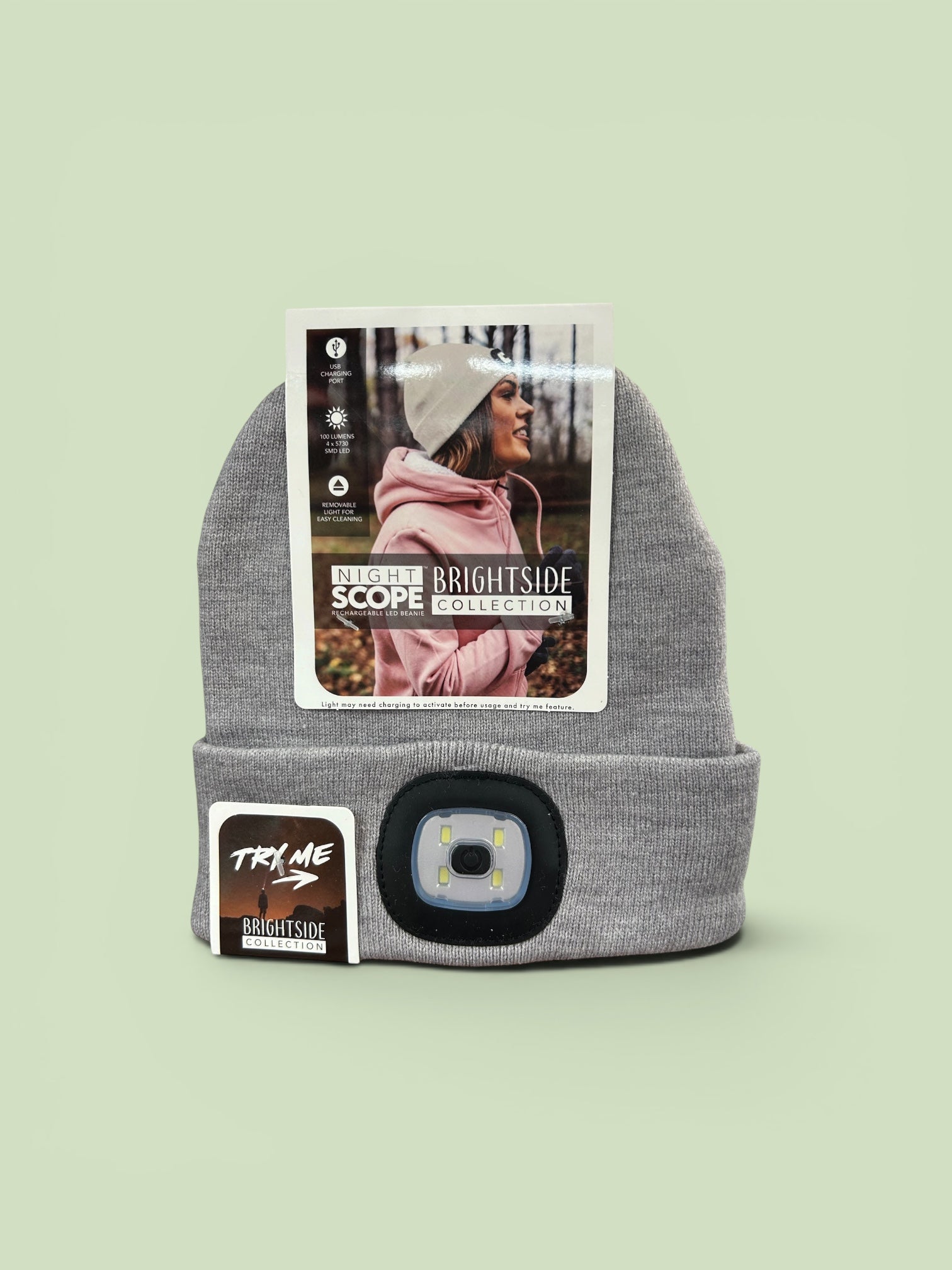 Gray Rechargeable LED Beanie                             NGTSW-GRY