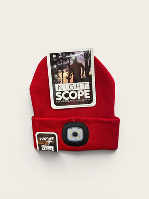 Red Rechargeable LED Beanie             NGTS-RED