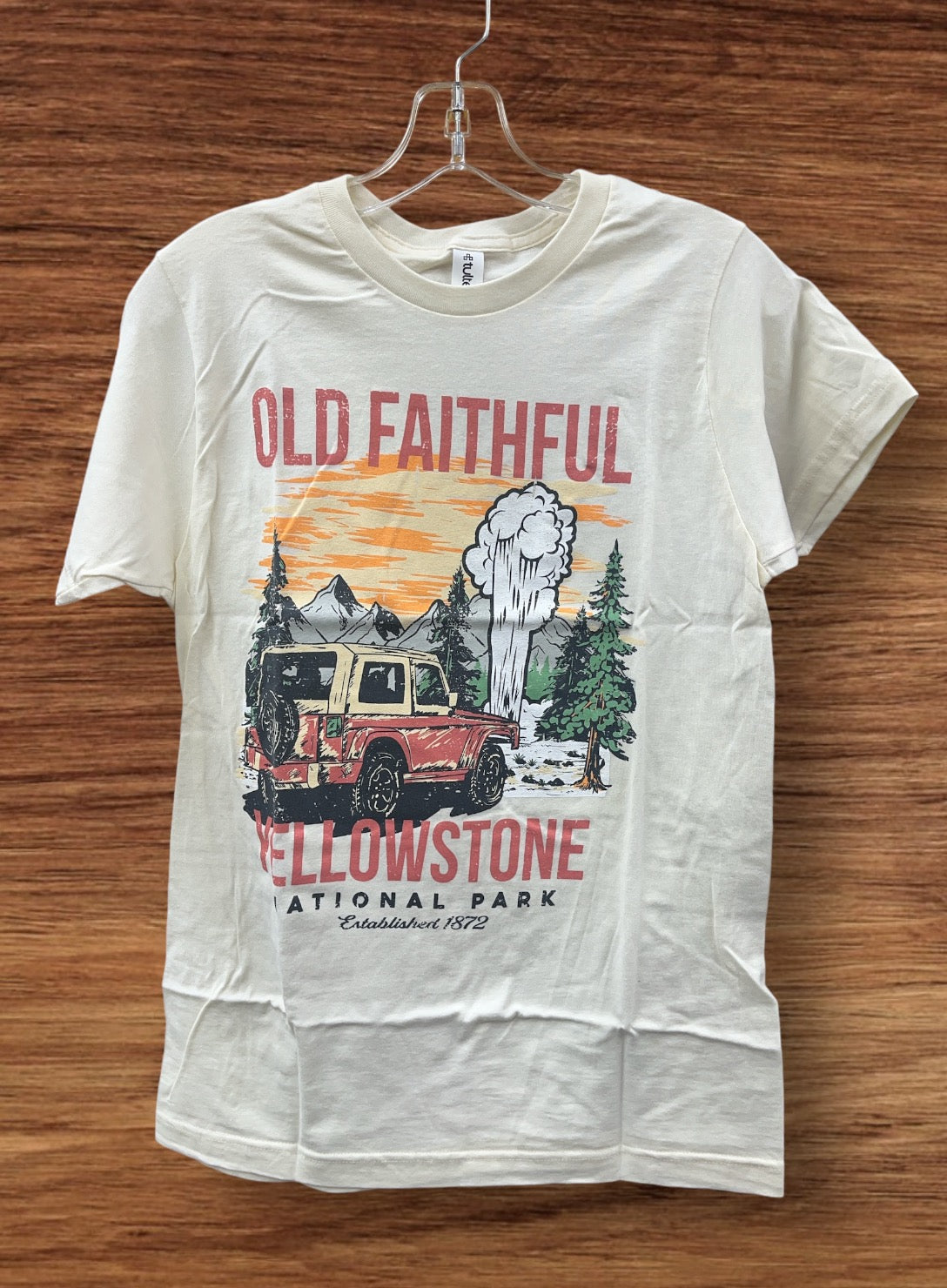 Unisex Old Faithful T-Shirt - Old Faithful w/Retro Jeep