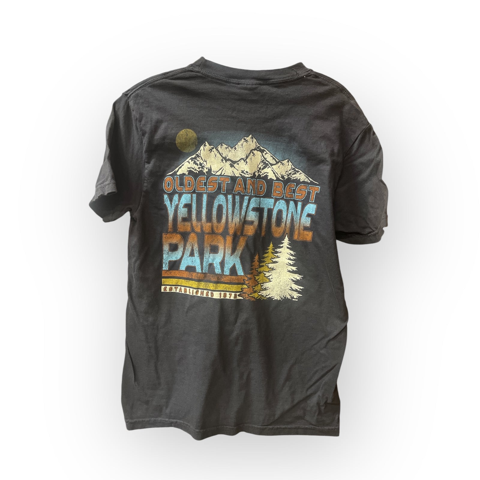 Black Stacked Mountain Letter T-Shirt                                 #SB18760