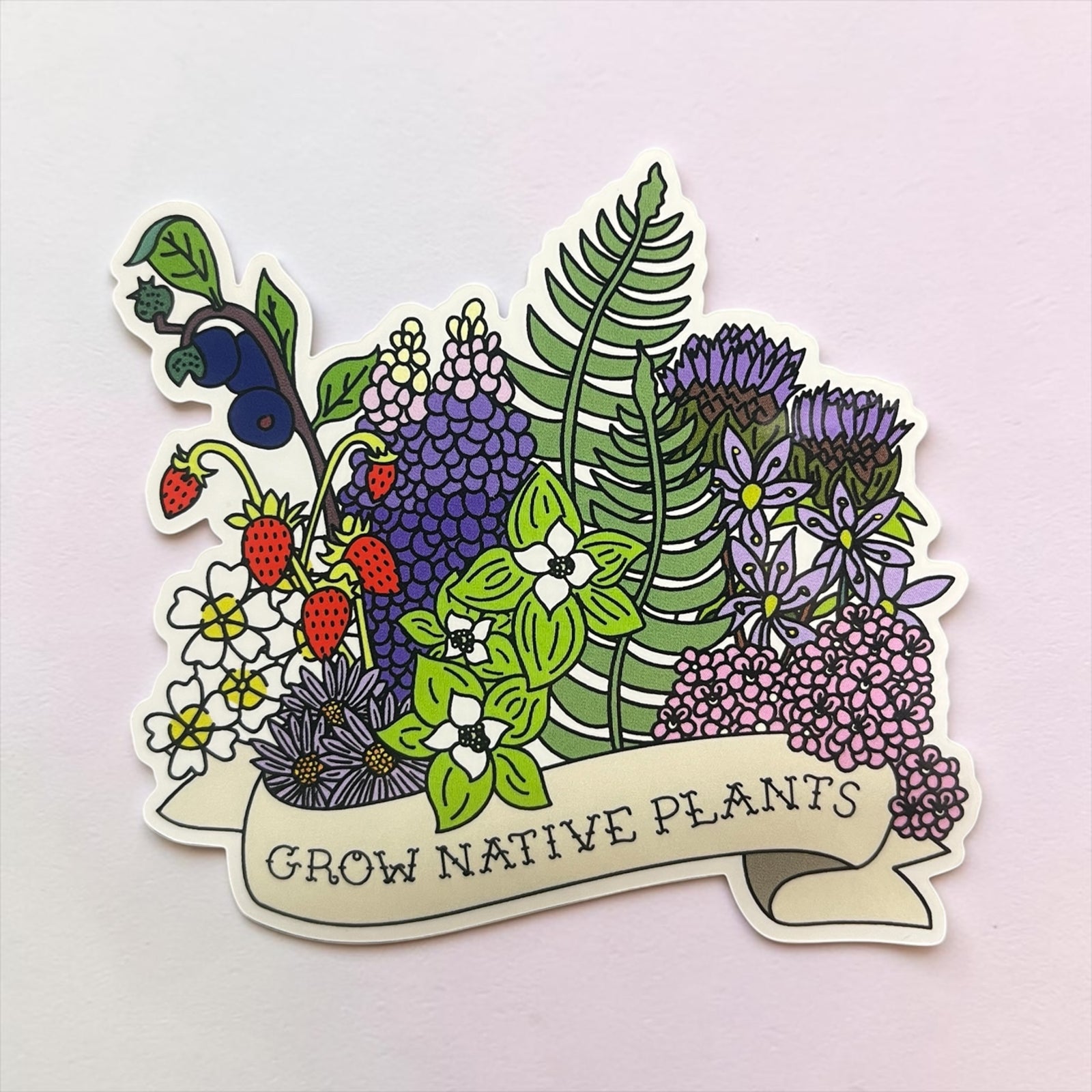 Grow Native Plants Sticker