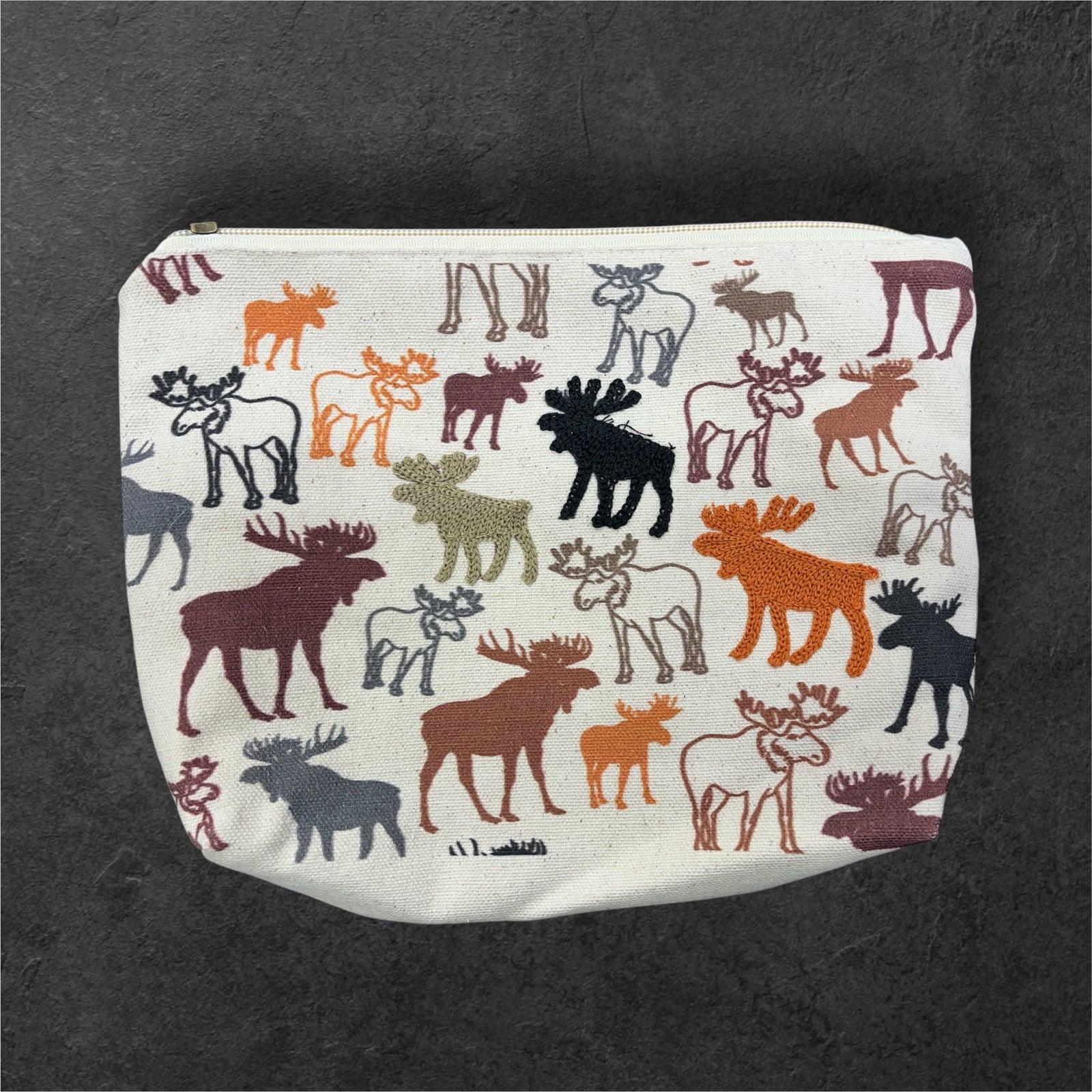 Embroidered Moose Pouch                        #05360