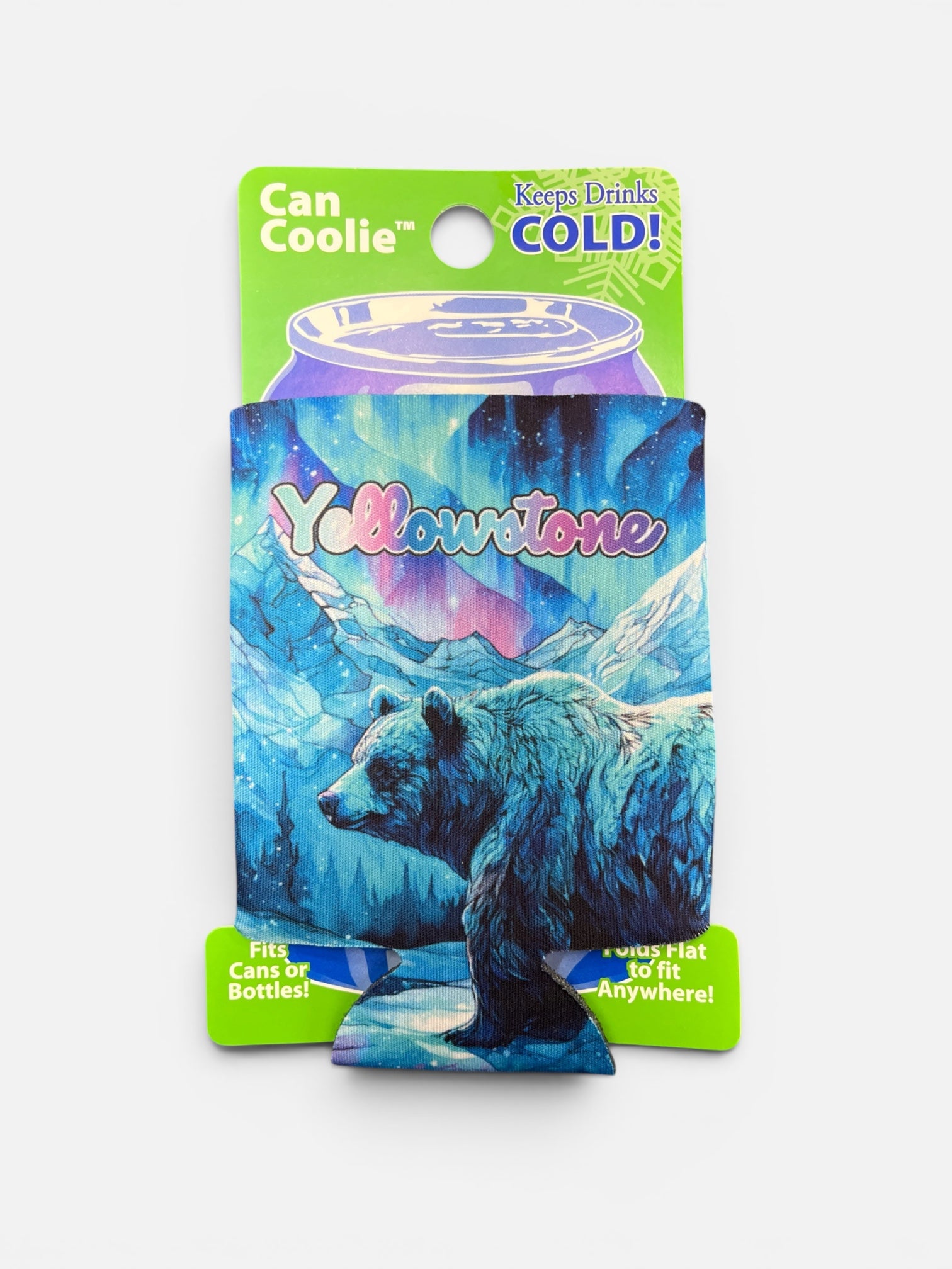 YNP Grizzly Northern Lights Can Cooler           #160-1315