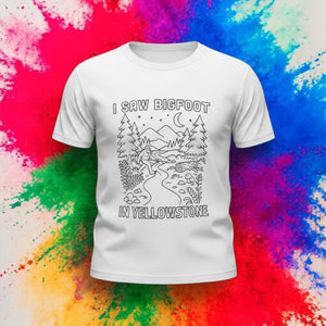I Saw Bigfoot Scribble Tee