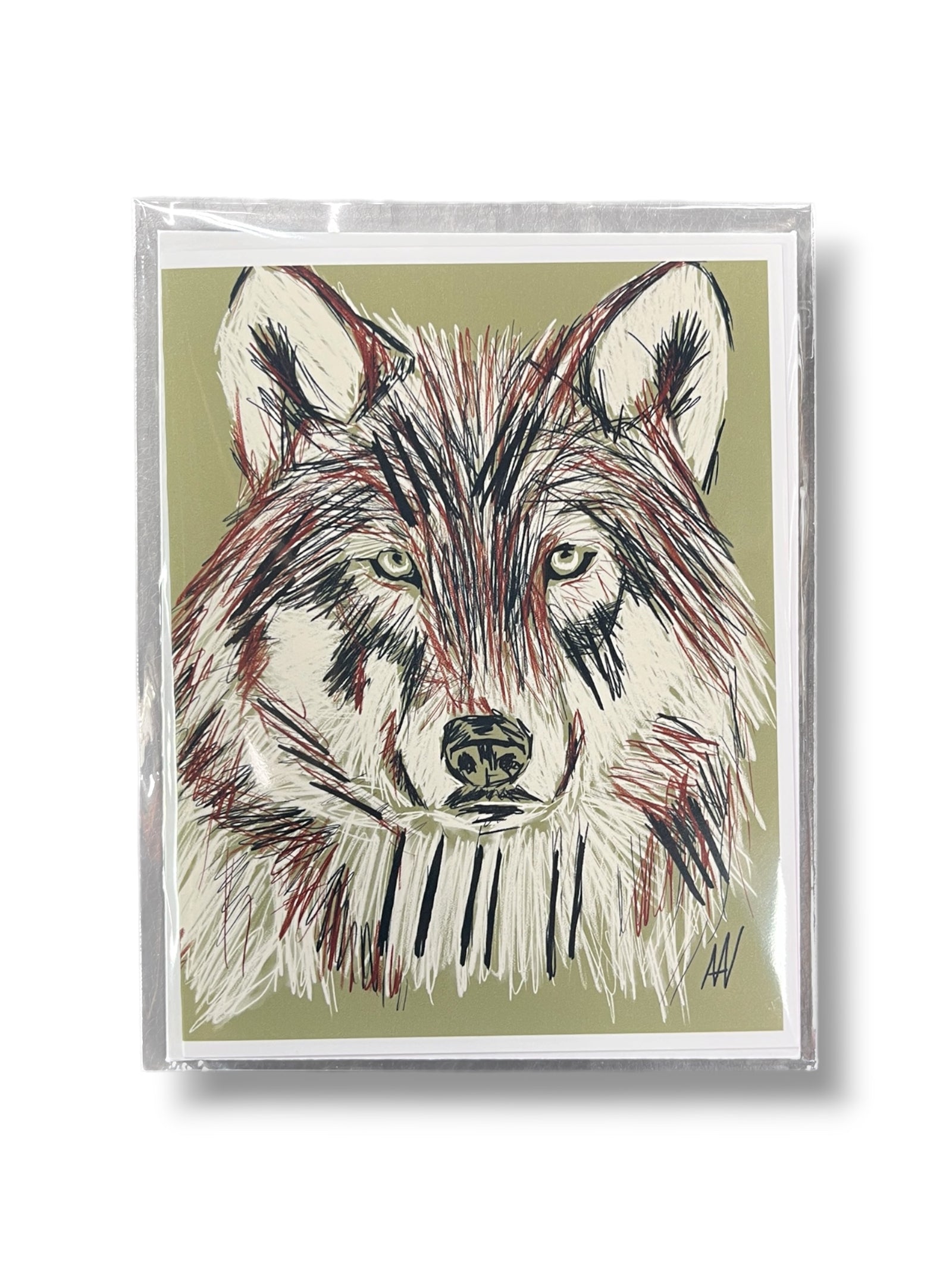 Green Wolf Card