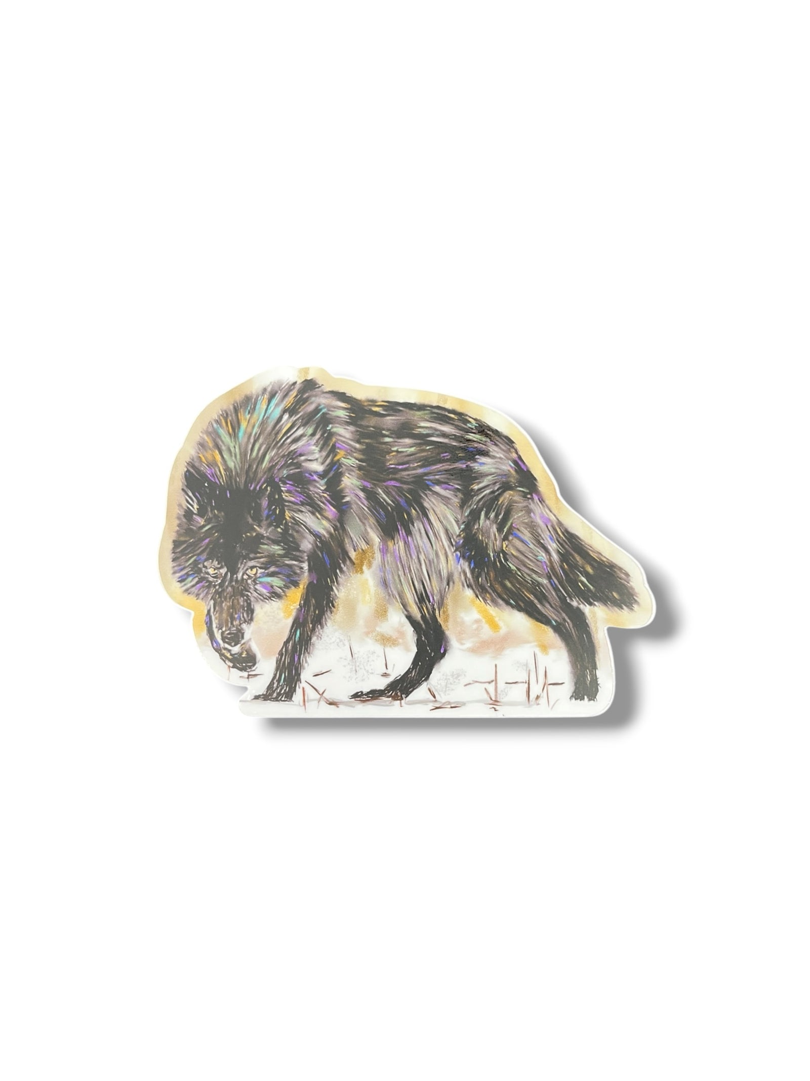 Stalking Wolf Sticker