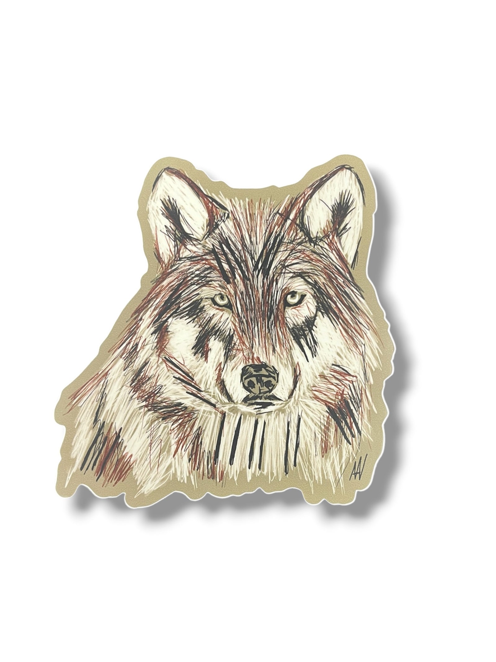 Green Wolf Sticker