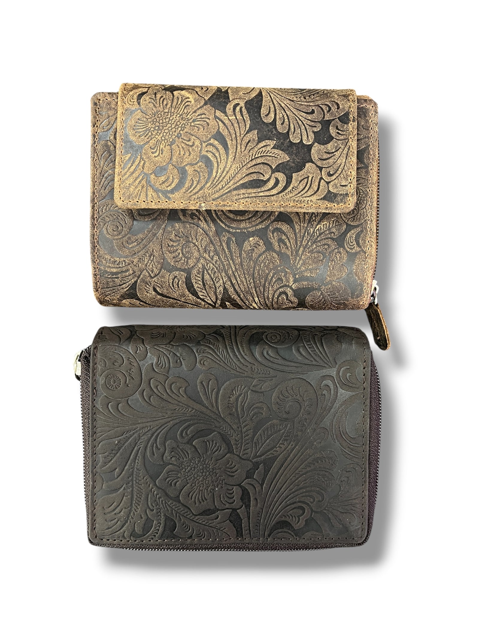 Tooled Leather Wallet                 #3005