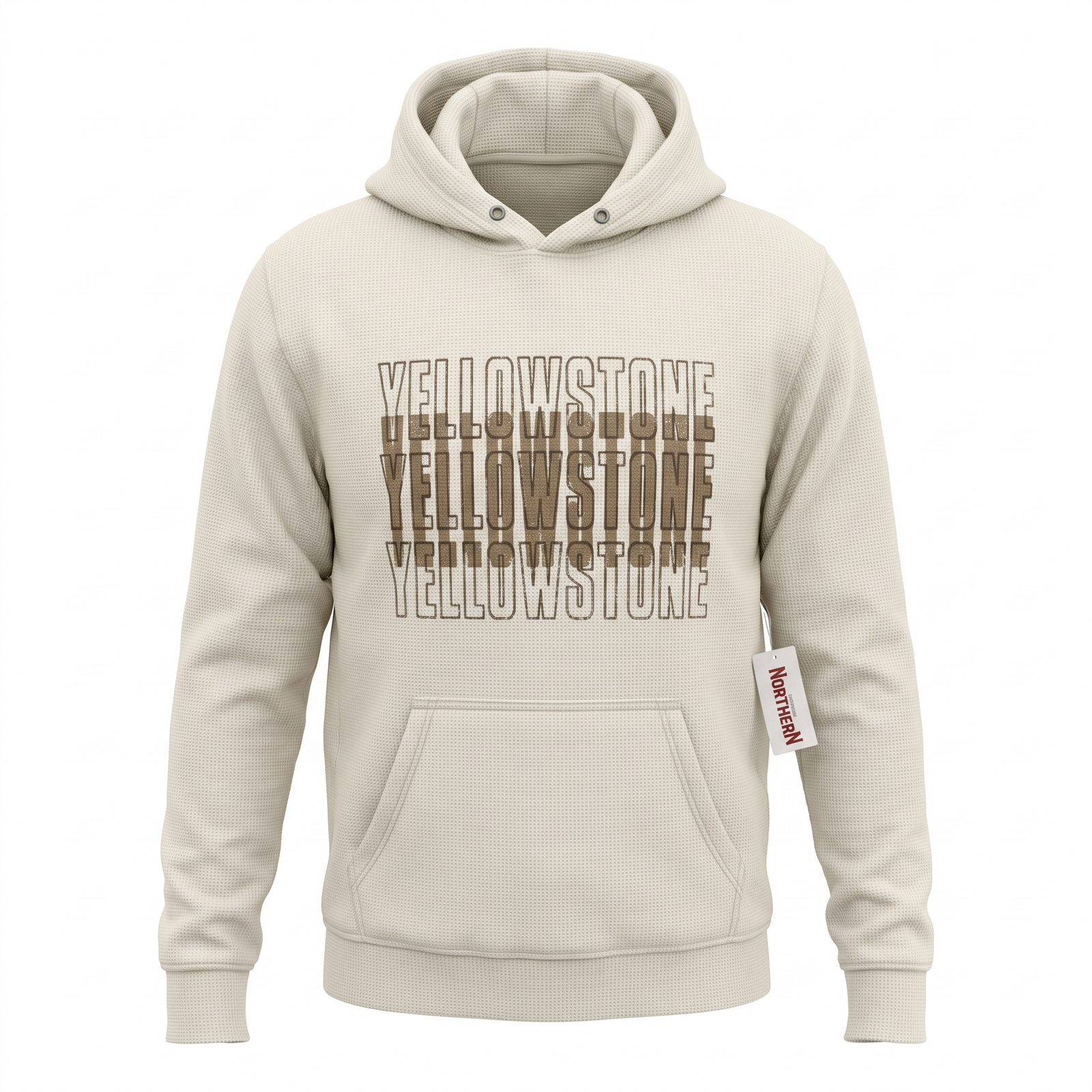 Cream YNP Pique Hoodie                                #4073
