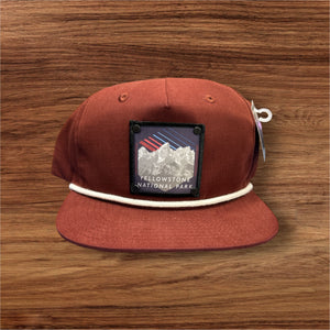 Mountain Blue & Red Line Baseball Cap