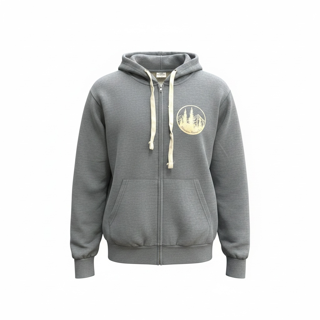 Blue Pacific Mtn Trees Jacket          Style Code: FTJ1004 Design Code: P723MTRFB-ZIP