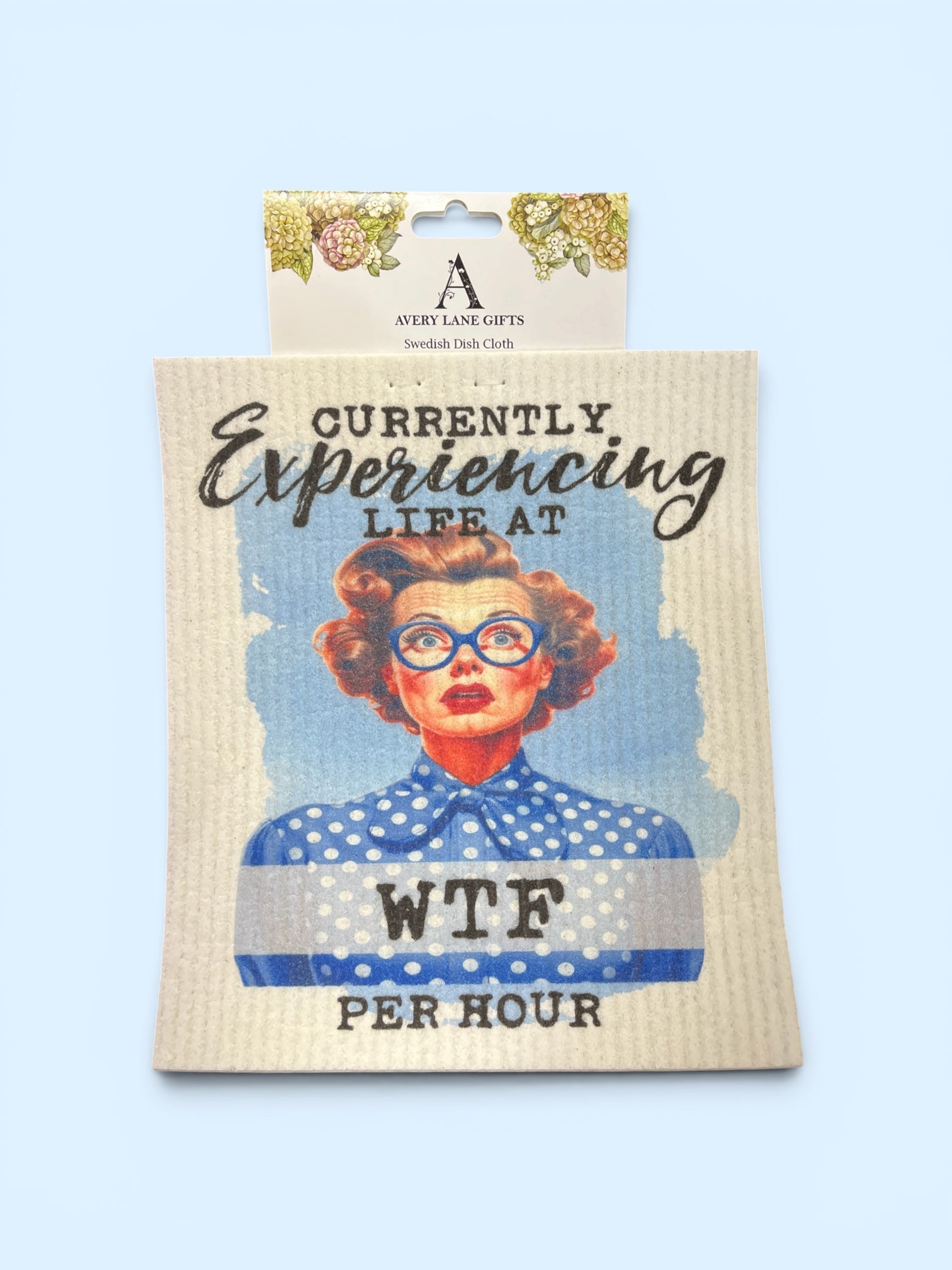 WTF Per Hour Swedish Dishcloth          #SC-4092