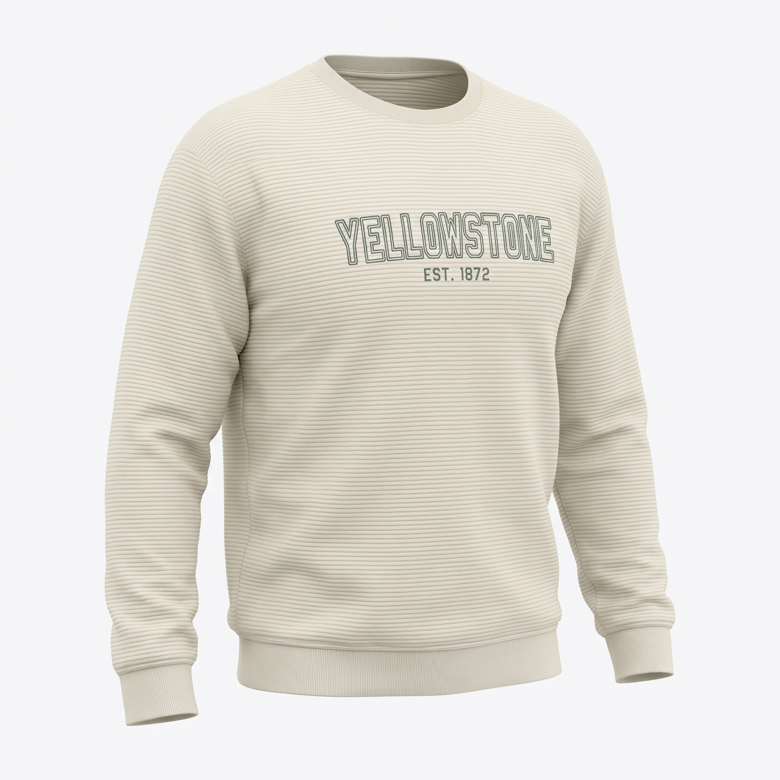 Cream YNP Ottoman Crew Sweatshirt                                #4071
