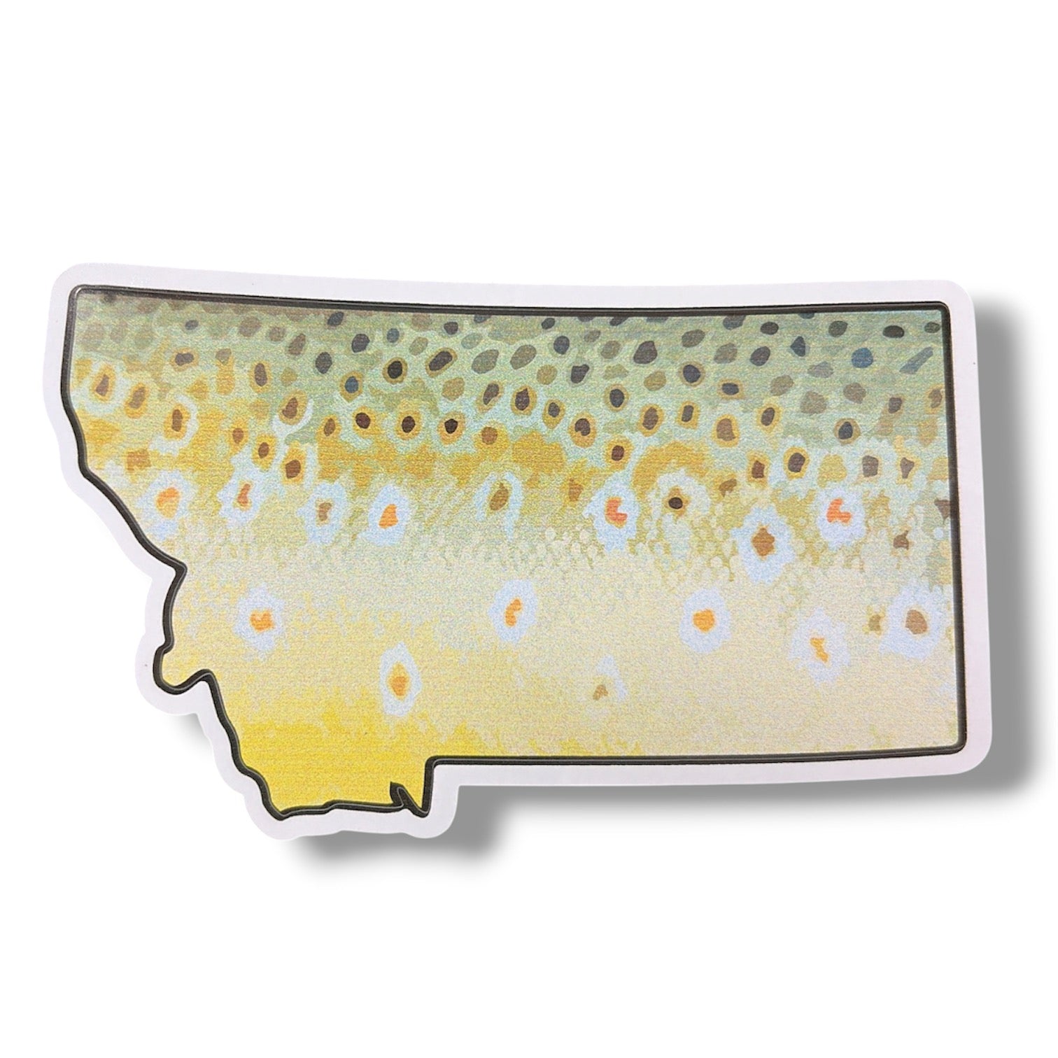 Brown Trout Montana Shaped Sticker