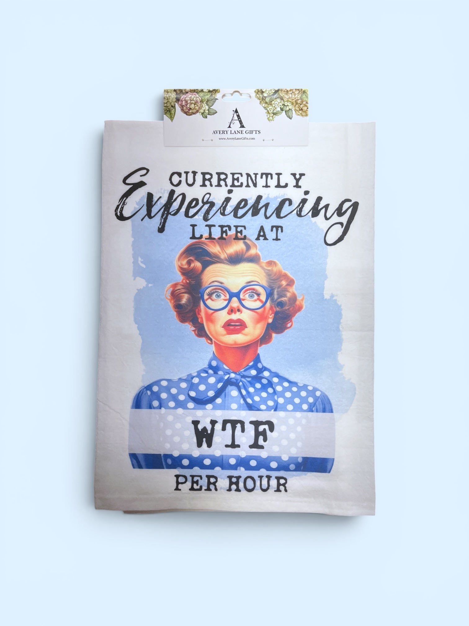 WTF Per Hour Tea Towel          #TT-4092