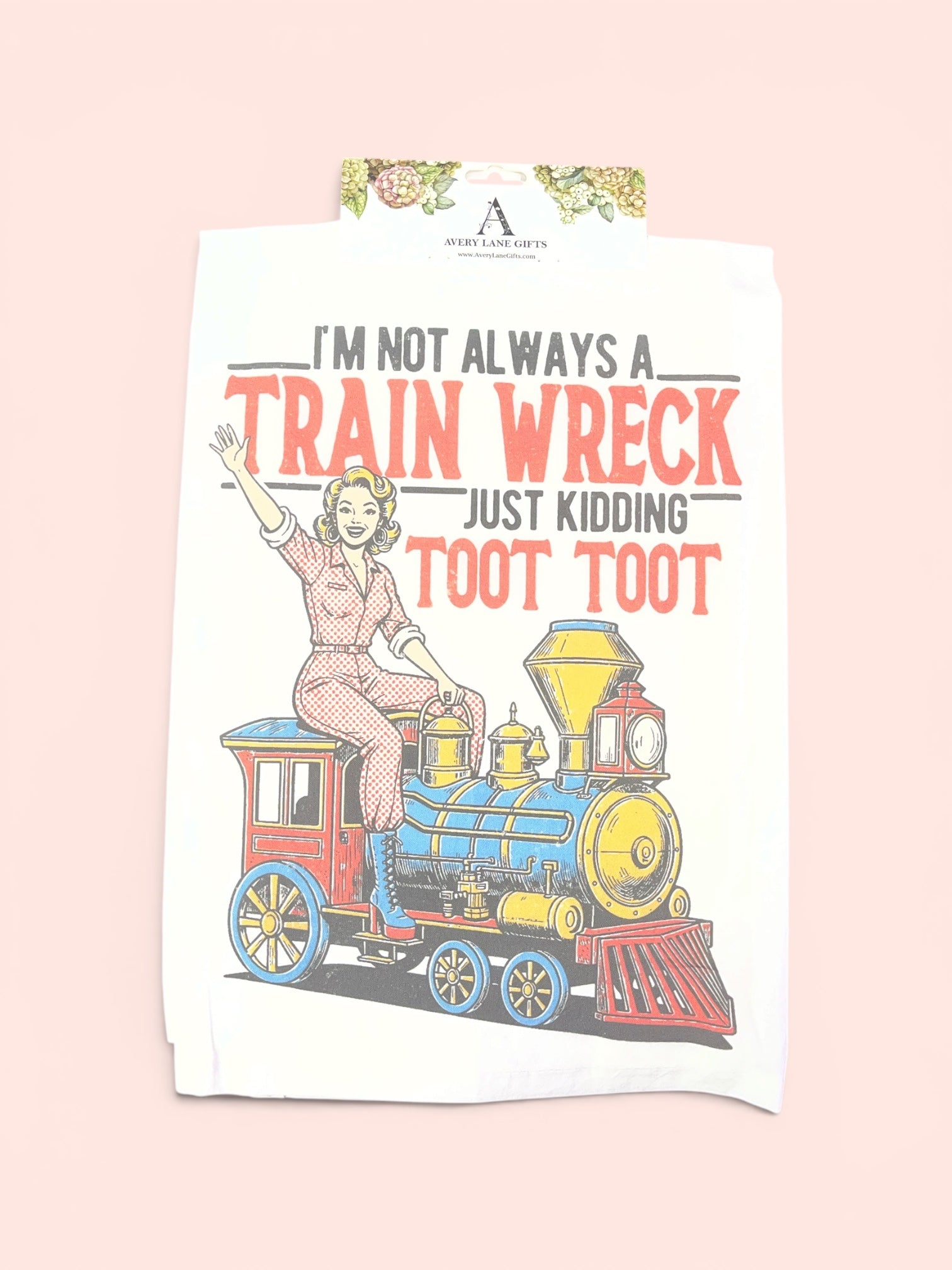 Train Wreck Tea Towel          #TT-4161