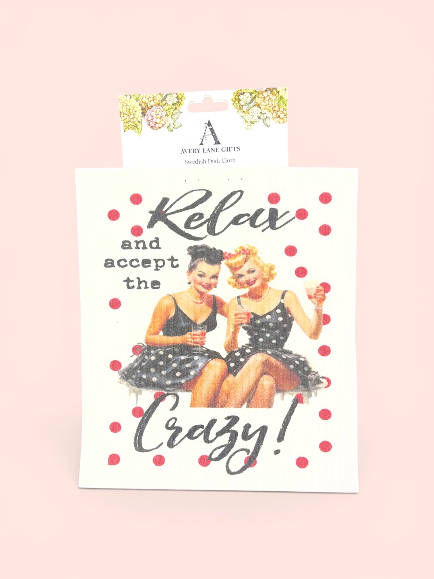 Accept The Crazy Swedish Dishcloth          #SC-4078