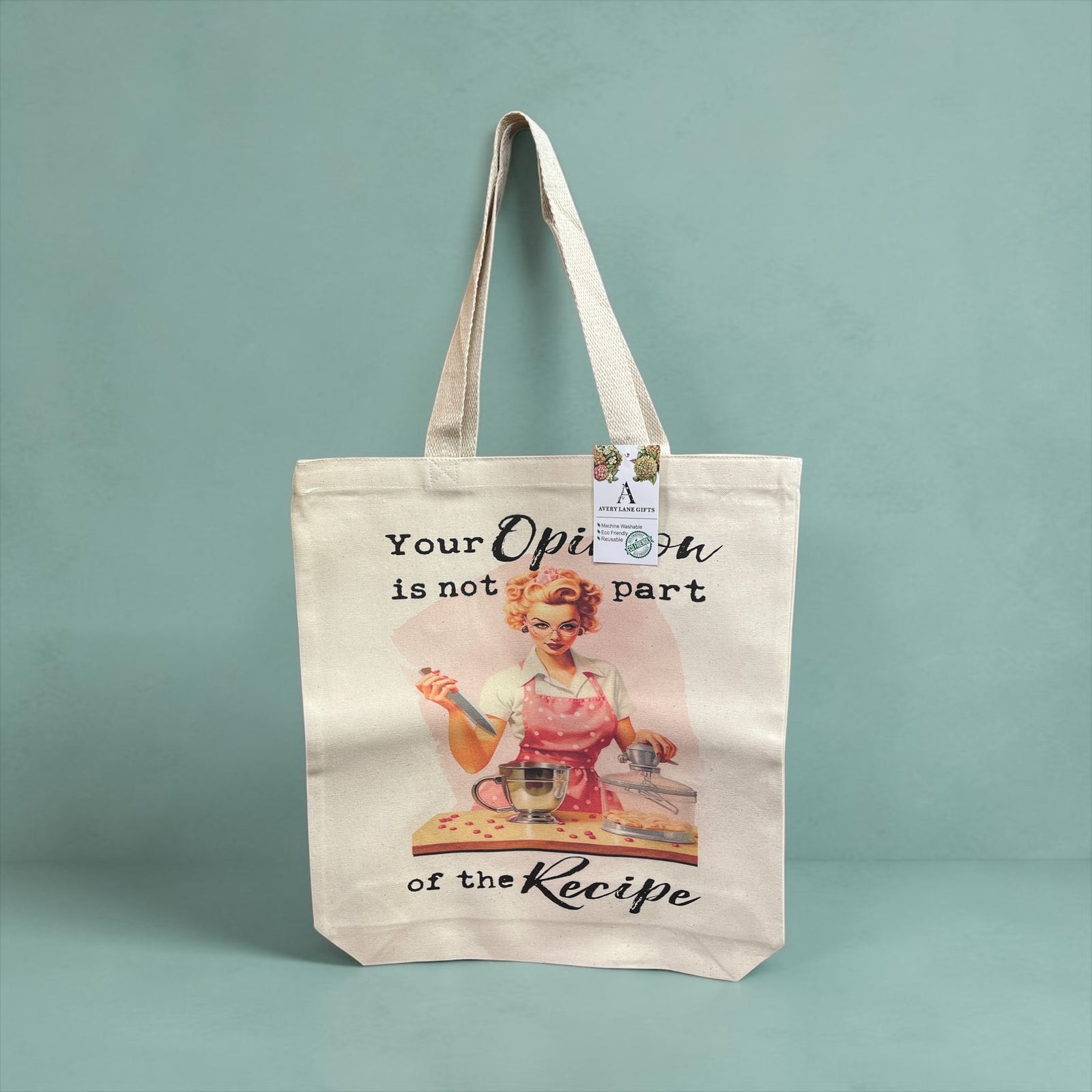 Not The Recipe Canvas Tote Bag          #Bag-4077