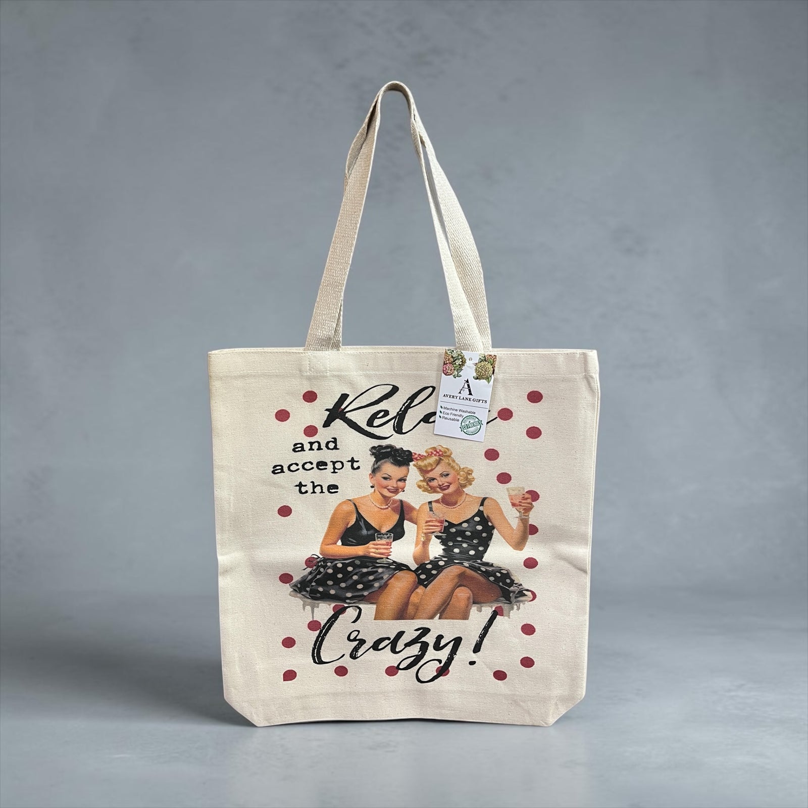 Accept The Crazy Canvas Tote Bag          #Bag-4078