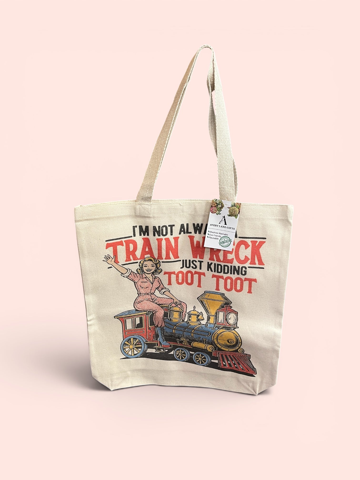 Train Wreck Canvas Tote Bag          #Bag-4161