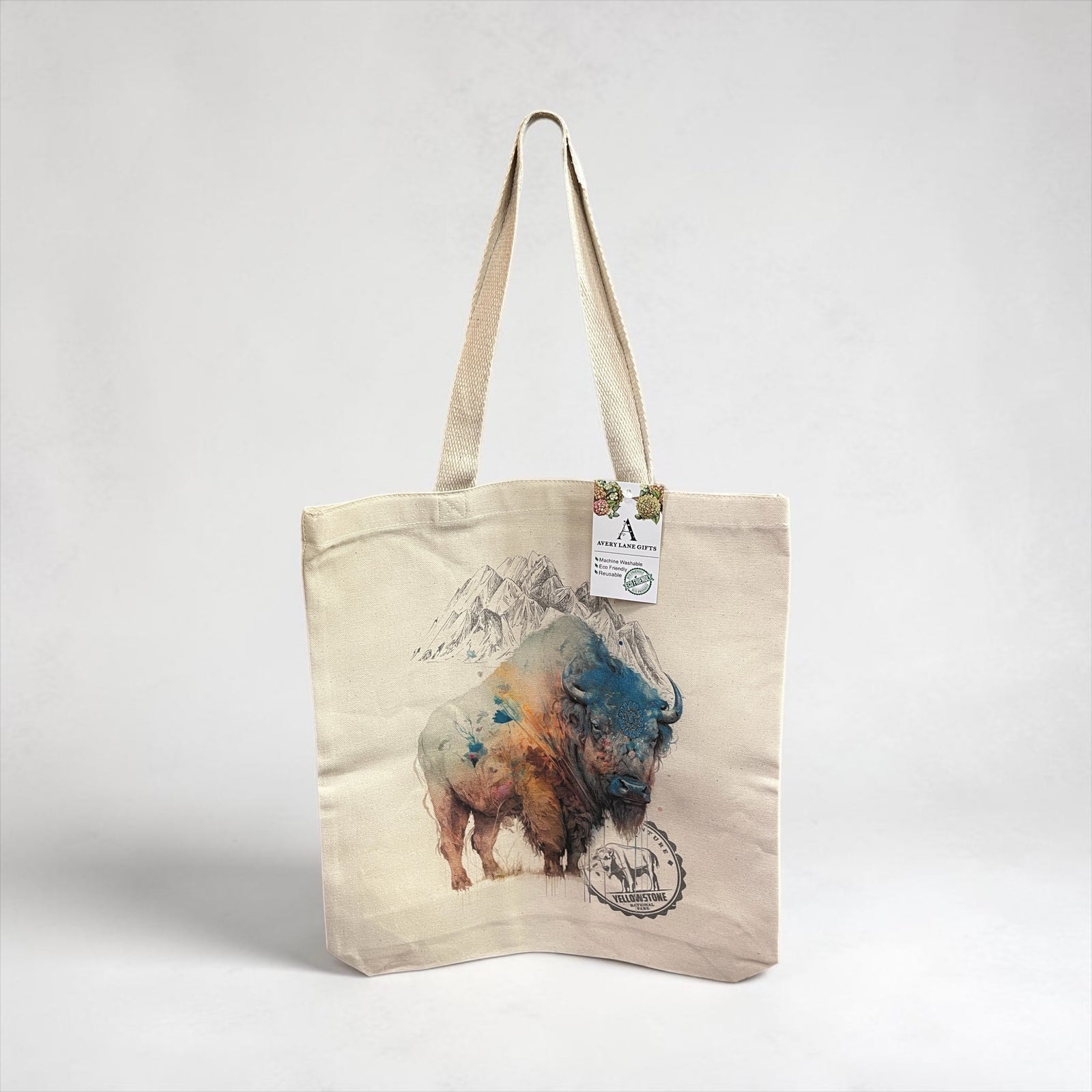 Western Buffalo Canvas Tote Bag          #Bag-1581