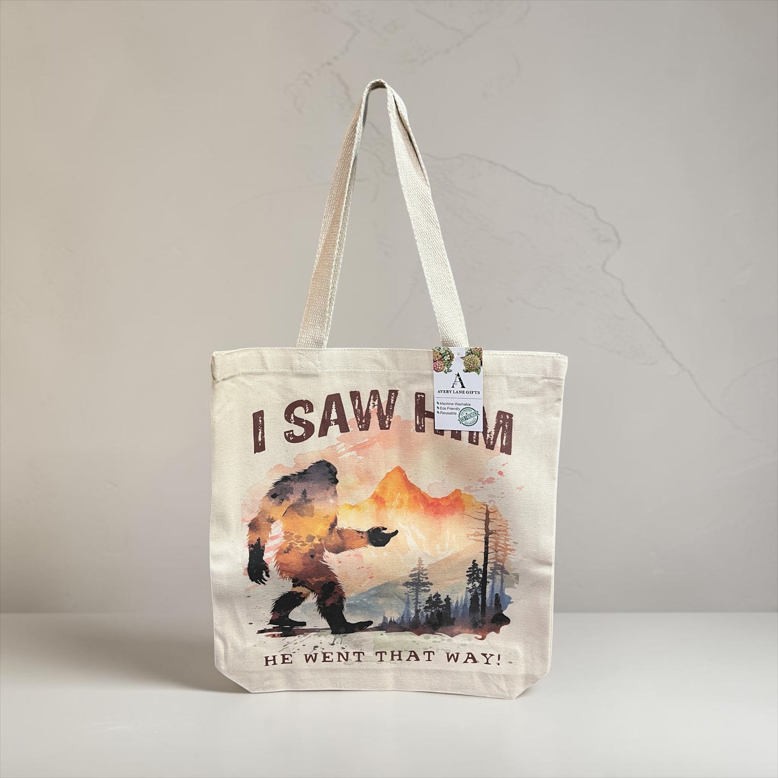 I Saw Him Canvas Tote Bag          #Bag-1659
