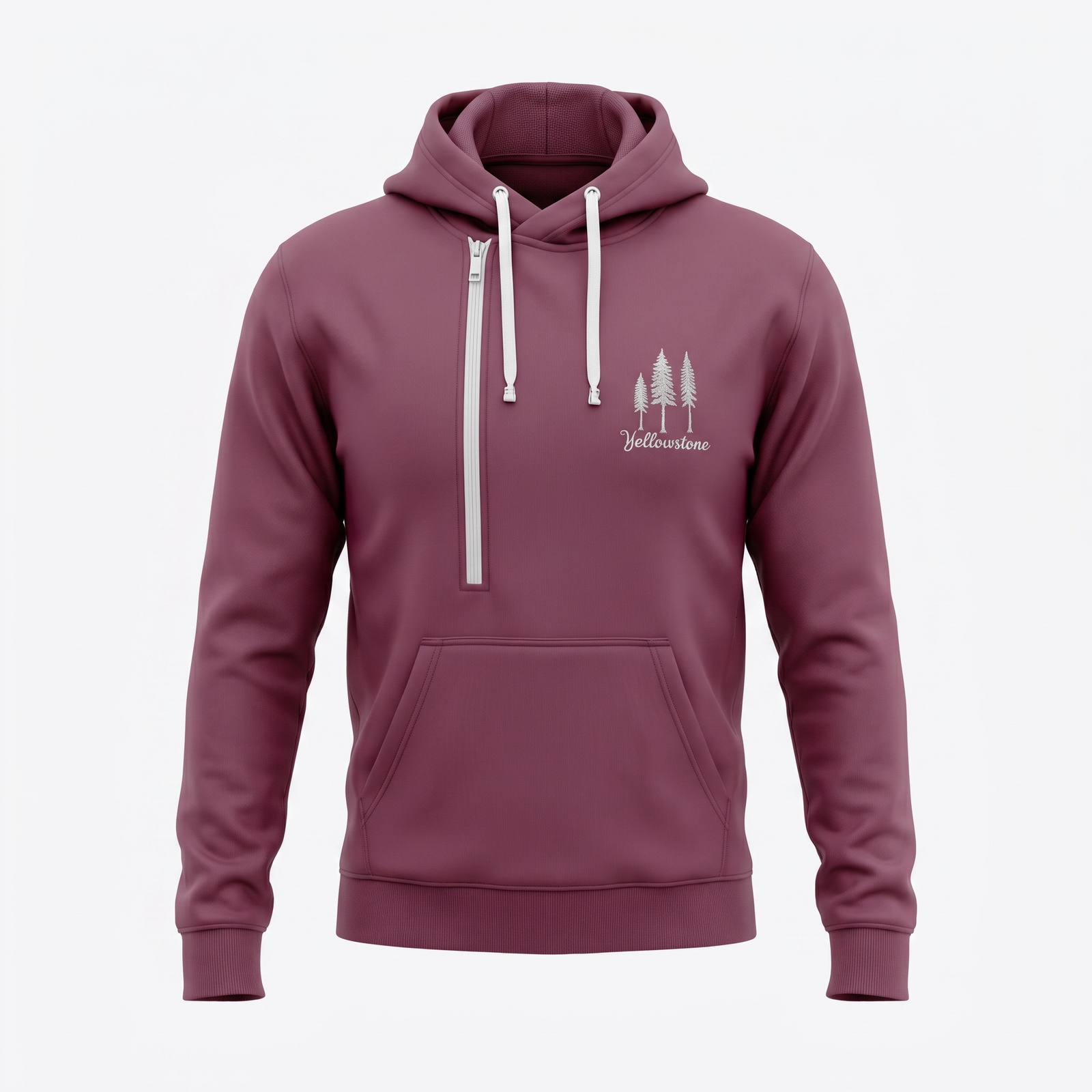 Plum YNP Off Side Zip Hoodie                                #1168