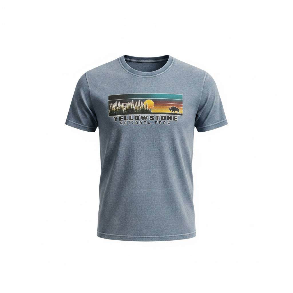 Trees Stripline Bison T-Shirt