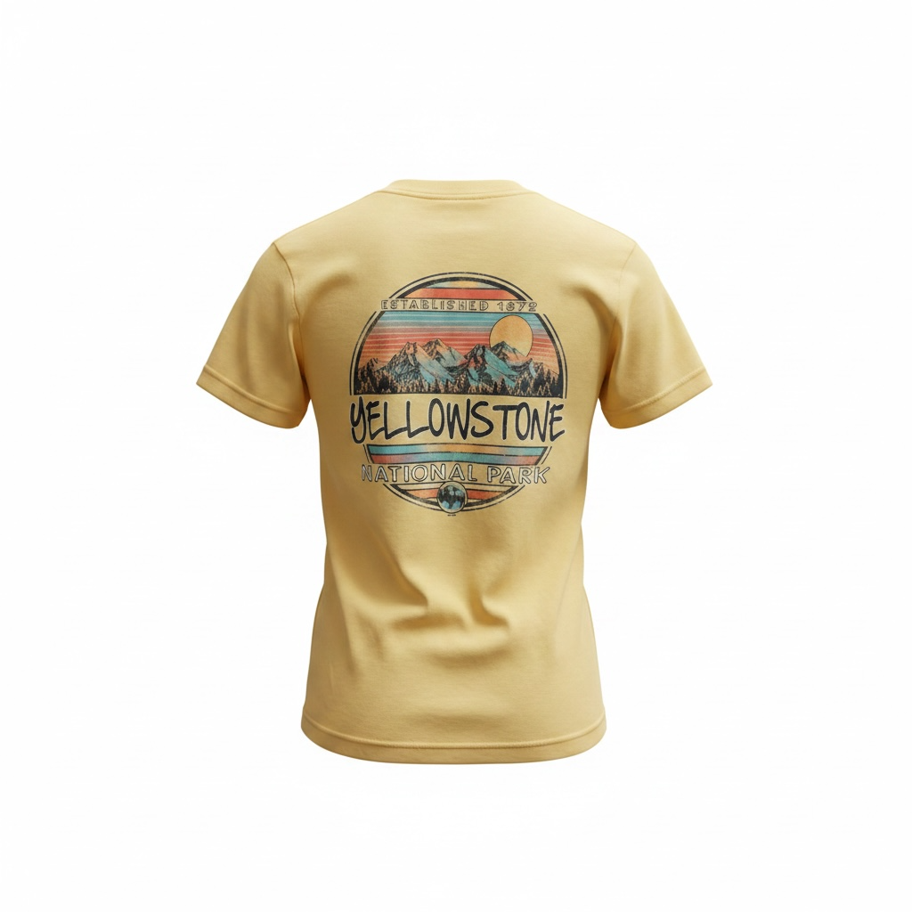 Butter Tinted Circle Bison T-Shirt