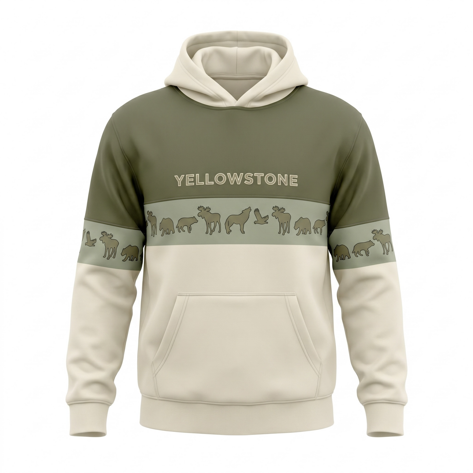 YNP Green Wildlife Pullover                         #6267