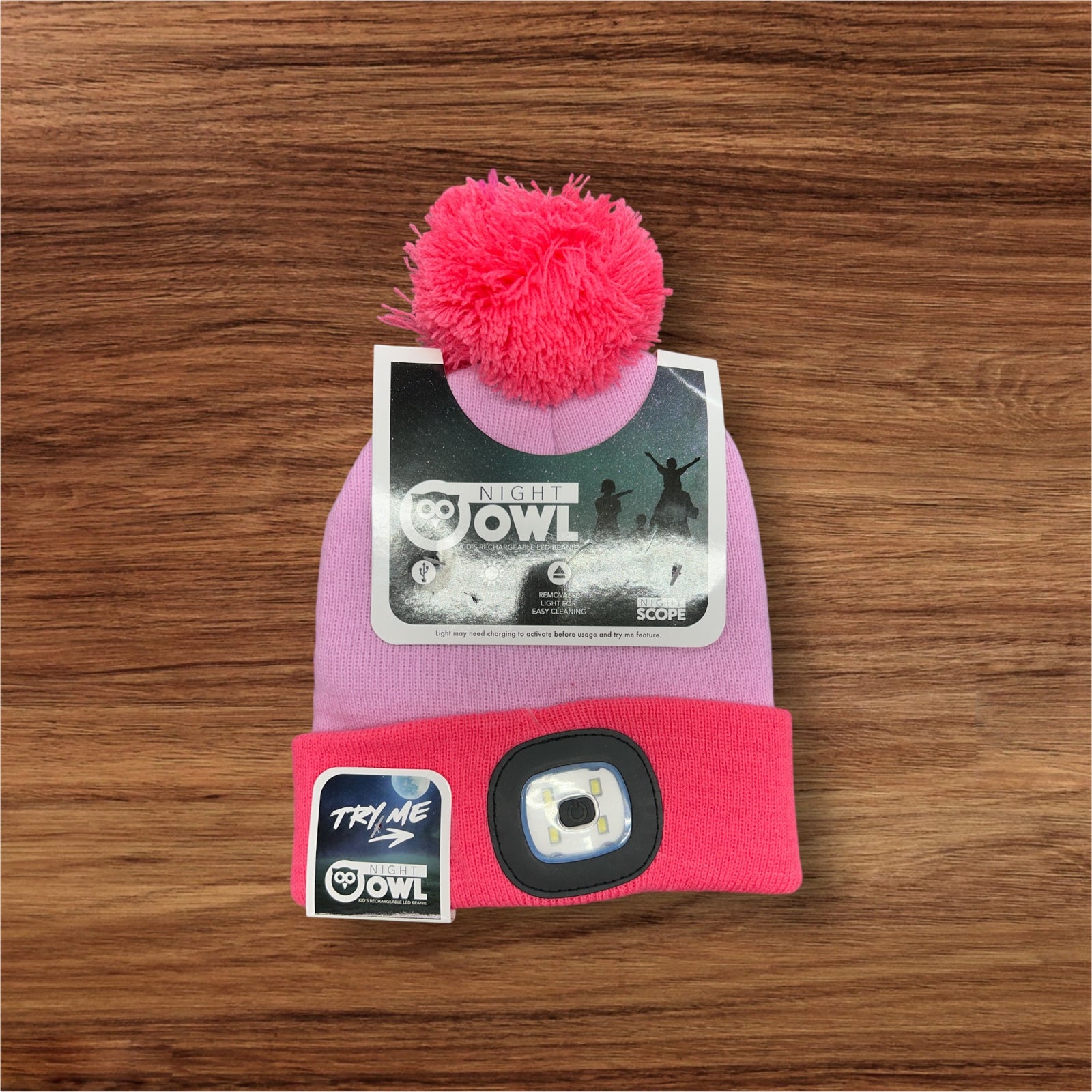Pink Kids Rechargeable LED Beanie                    NGTSK-PNK