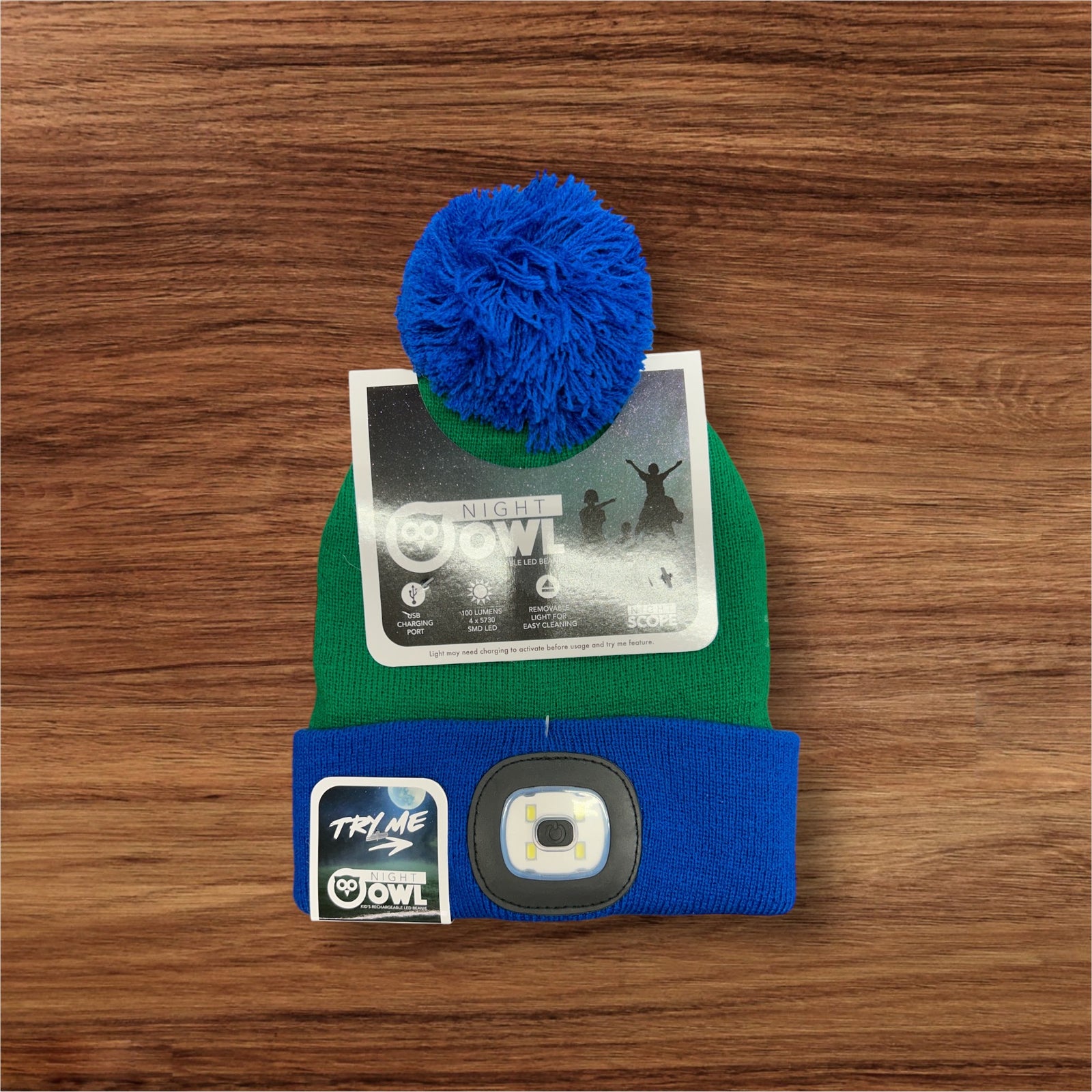 Green Kids Recharging LED Beanie                                     NGTSK-GRN